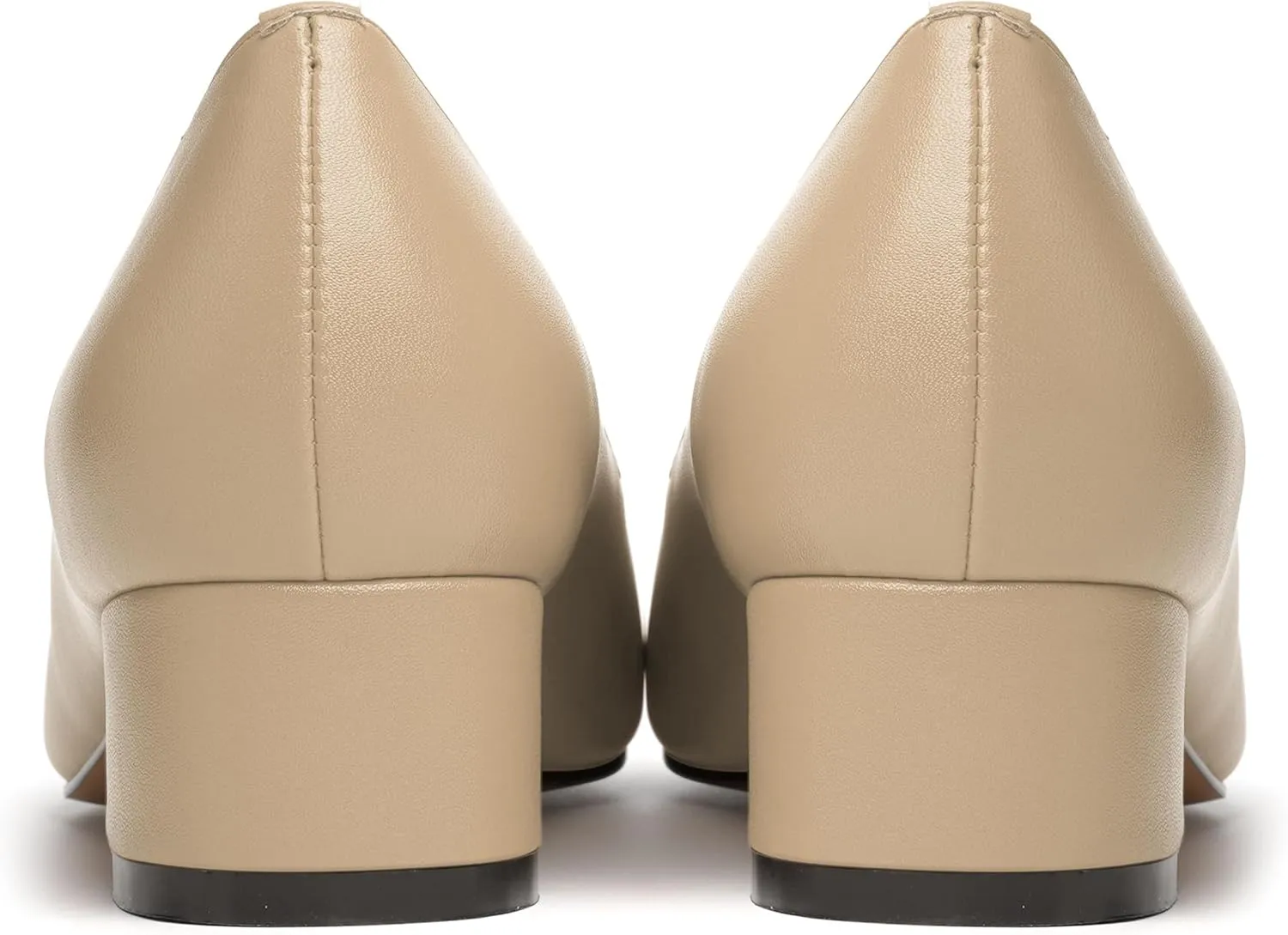 JUSTDANNI Womens Slip On Dress Stylish Wedding Square Toe Matte Block Low Heel Pumps Shoes 1.5 Inch