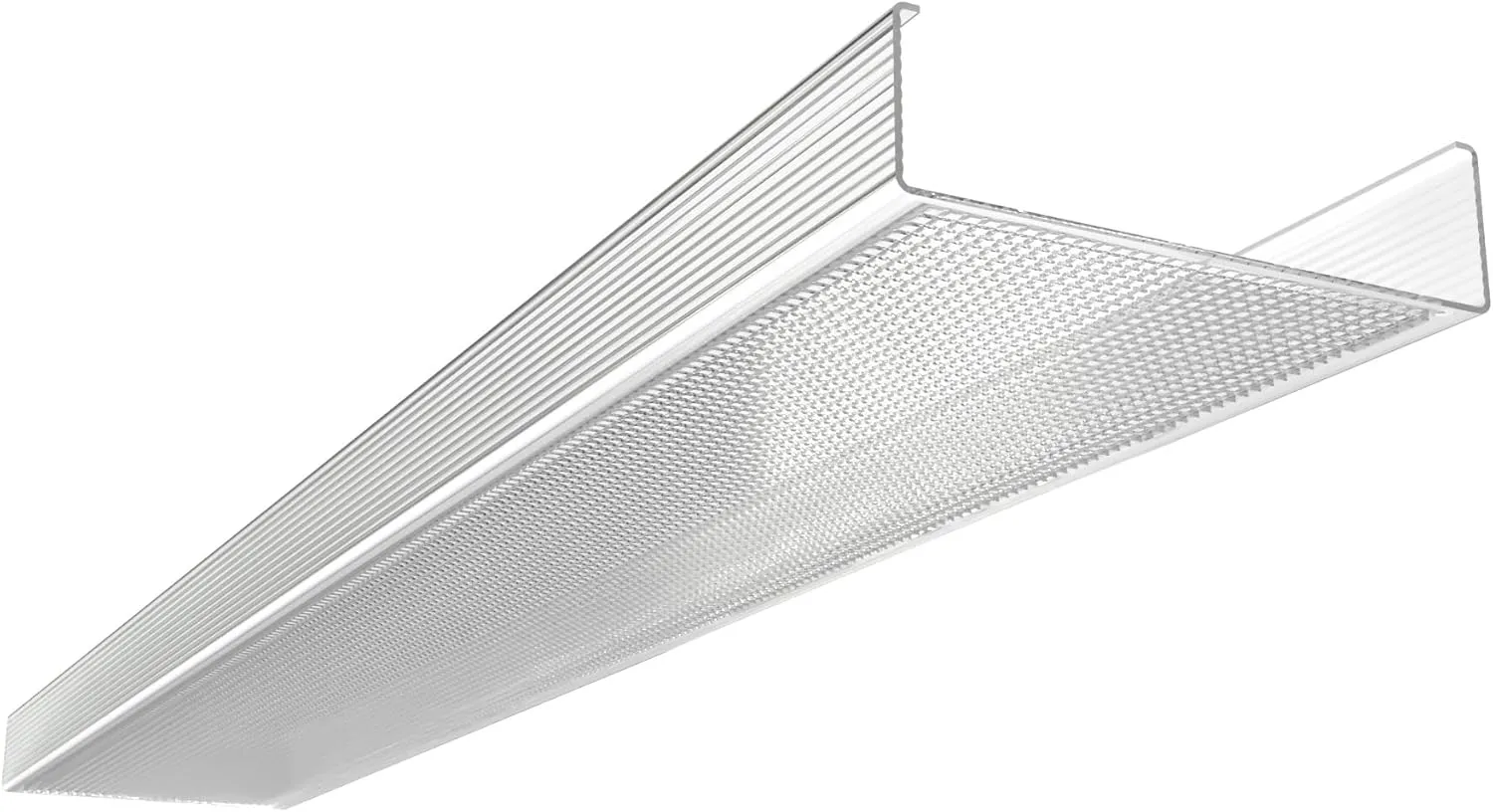 KastLite DSB48 2 Bulb Wraparound Ceiling Light Lithonia Lens Replacement, 48" Prismatic Acrylic Overhead LED/Fluorescent Lamp Fixture Cover - 4' Flat Kitchen Garage Office & Classroom Lights Diffuser