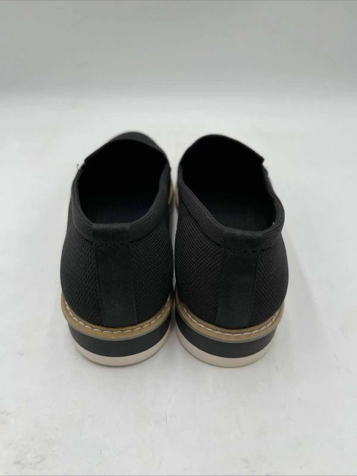 Kelly & Katie Women's Wide Width Amira Wedge Loafers Black Size 7W - Very Good