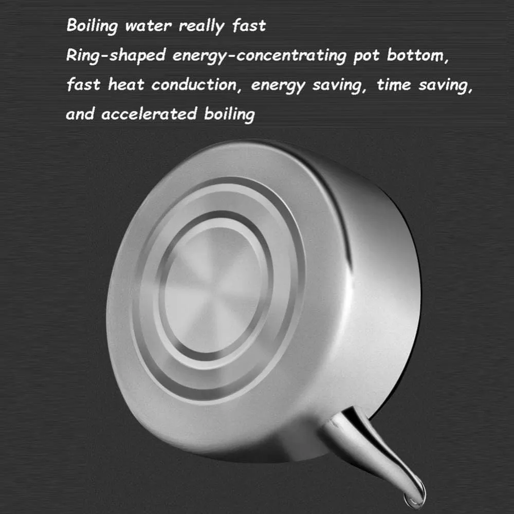 Kettle,Stove Top Camping Kettle Tea Kettle Stainless Steel Teapot Large Capacity Quick Heating Stove-top Tea Coffee Pot With Heat Resistant Ergonomic Handle,Quick Boil Kettle-4L