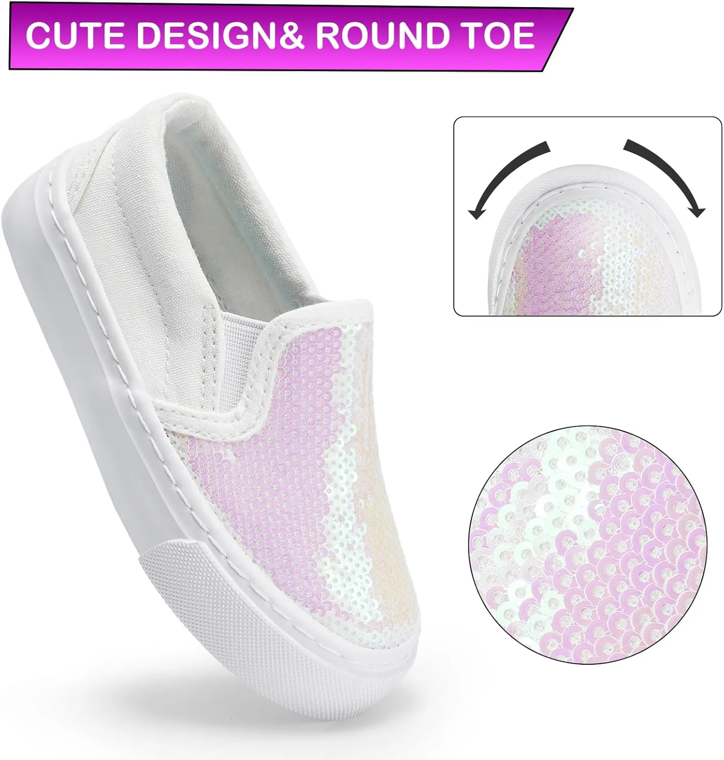 Kids Shoes Toddlers Canvas Sneakers Slip-on Comfortable Light Weight Causal Running Tennis Shoes for Boys Girls