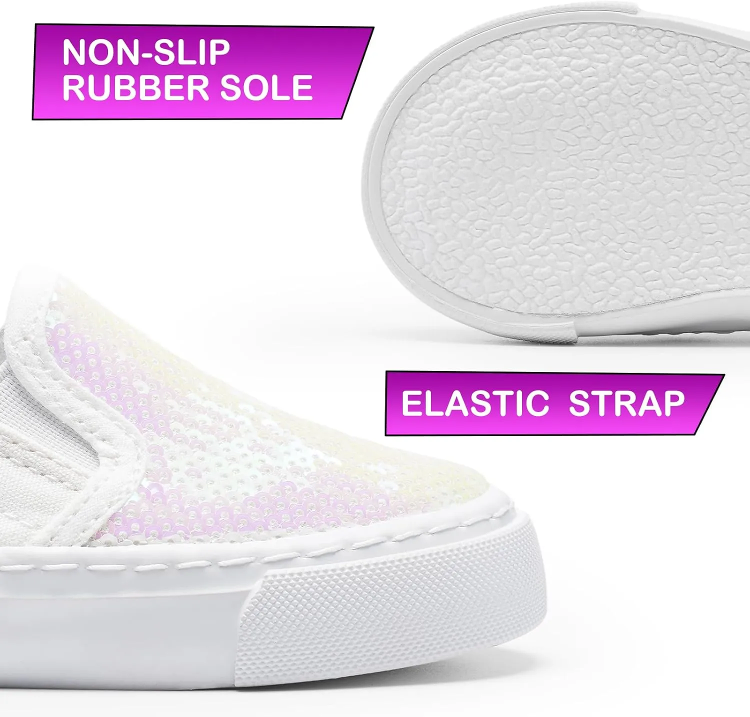 Kids Shoes Toddlers Canvas Sneakers Slip-on Comfortable Light Weight Causal Running Tennis Shoes for Boys Girls