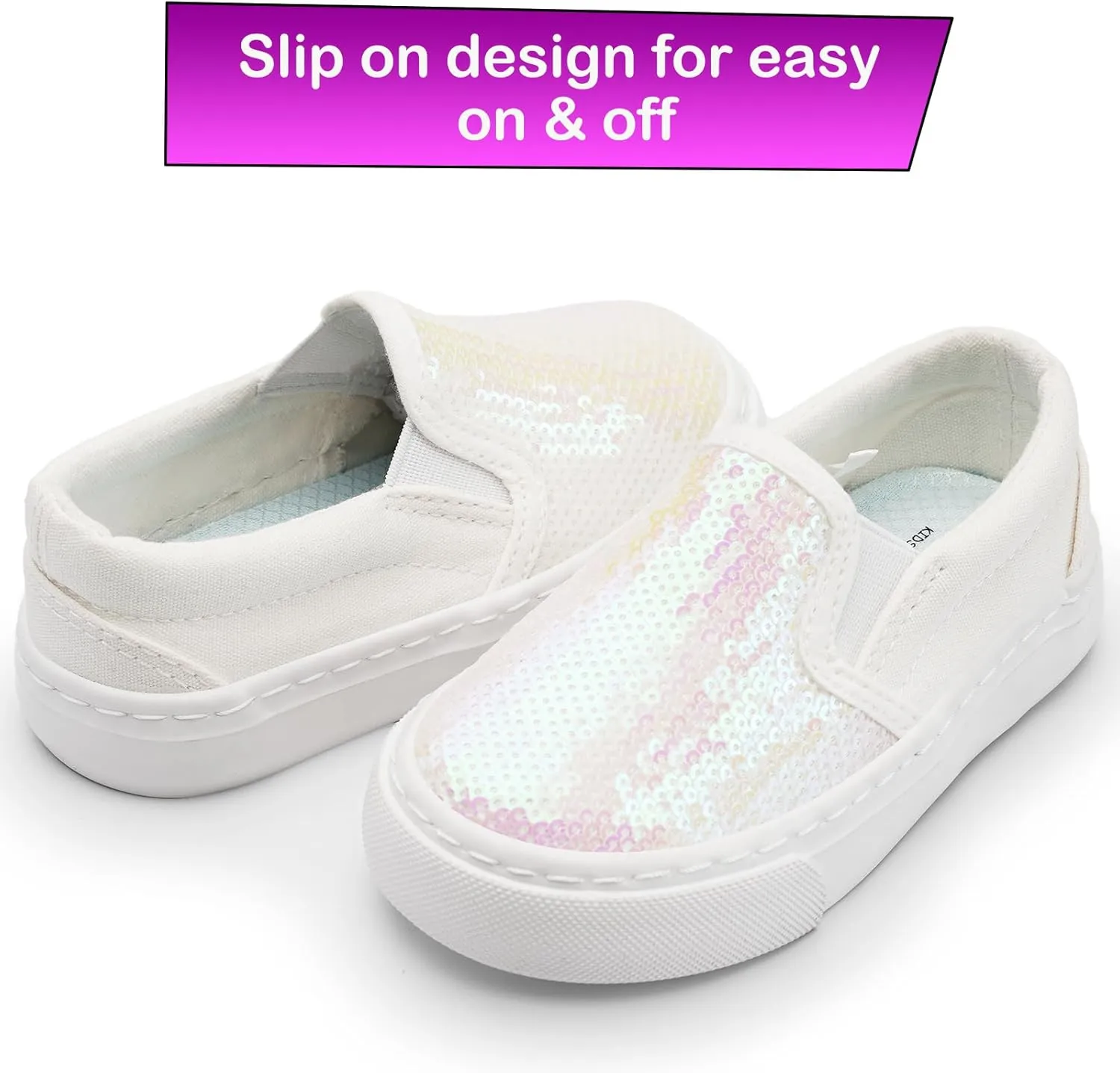 Kids Shoes Toddlers Canvas Sneakers Slip-on Comfortable Light Weight Causal Running Tennis Shoes for Boys Girls