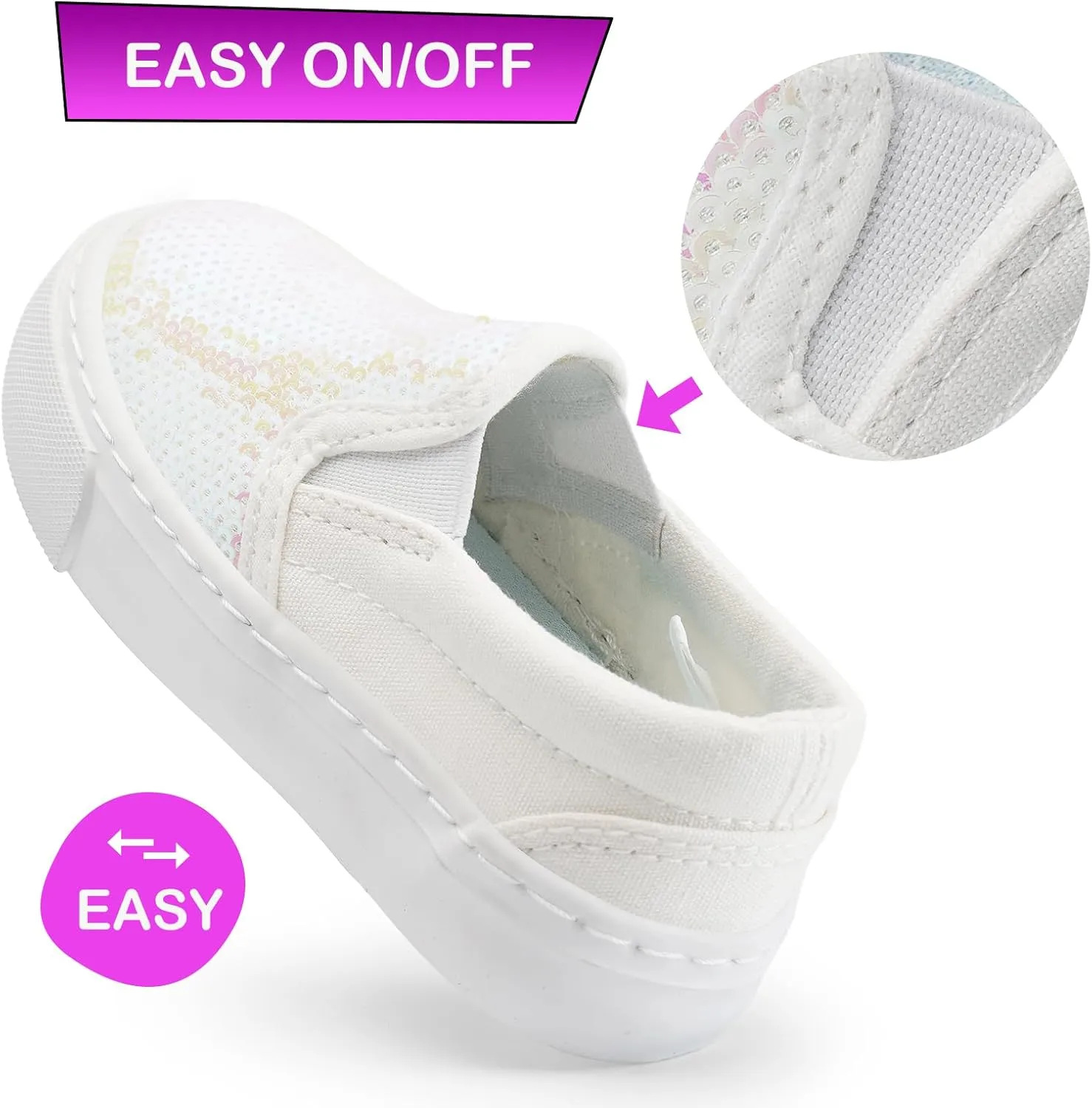 Kids Shoes Toddlers Canvas Sneakers Slip-on Comfortable Light Weight Causal Running Tennis Shoes for Boys Girls