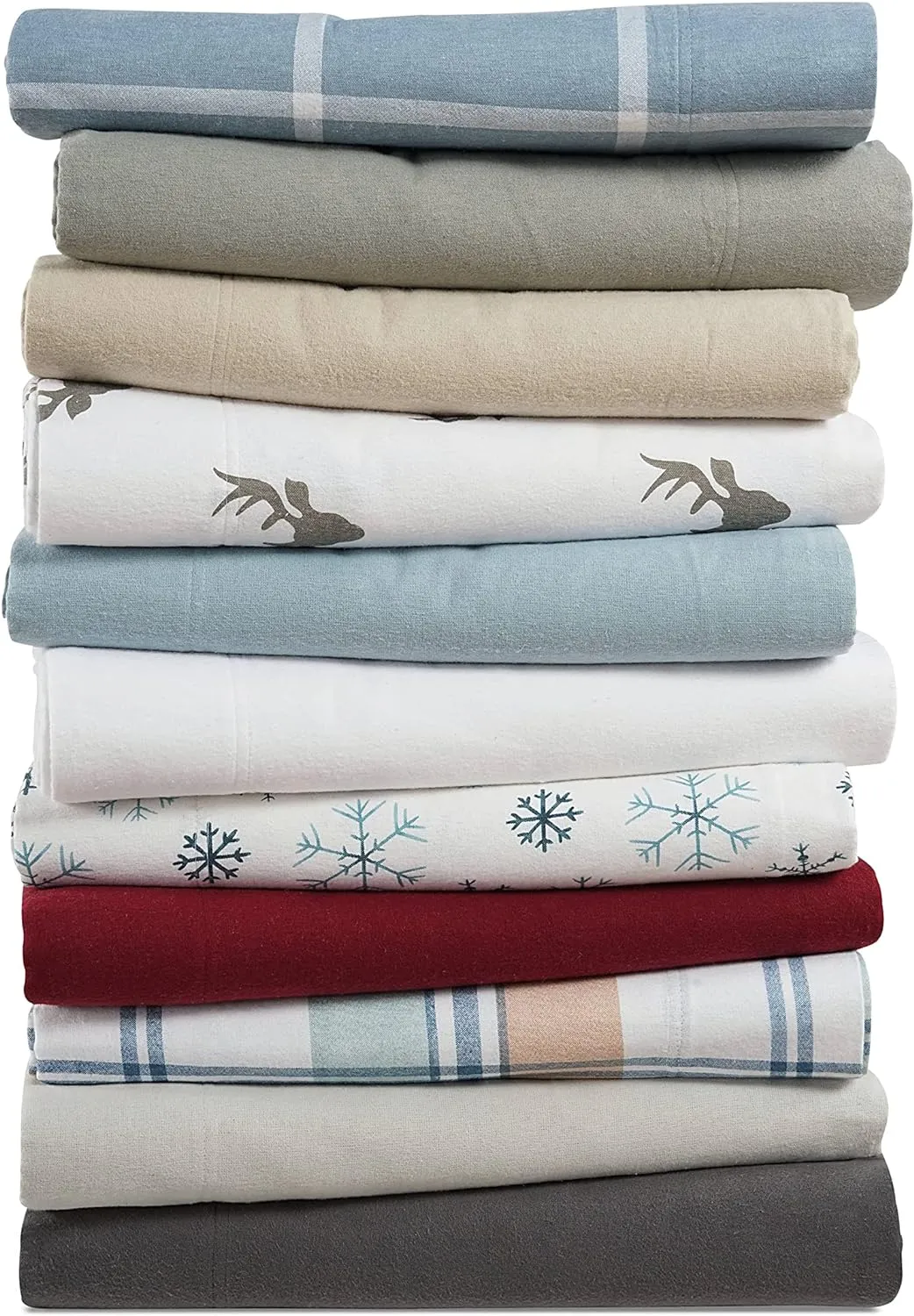 LANE LINEN 100% Cotton Flannel Sheets Twin Size - Brushed for Extra Softness - Lightweight Twin Size Cotton Sheets Set - Warm & Cozy Flannel Bed Sheets, 15" Deep Pocket Twin Sheets - French Blue