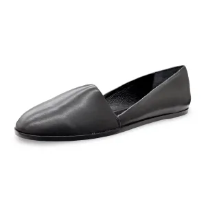 Leather Shoes Toe Fiji Dual-purpose Sleek On Saint & Fashion Rounded Flat Libertine Black Slip
