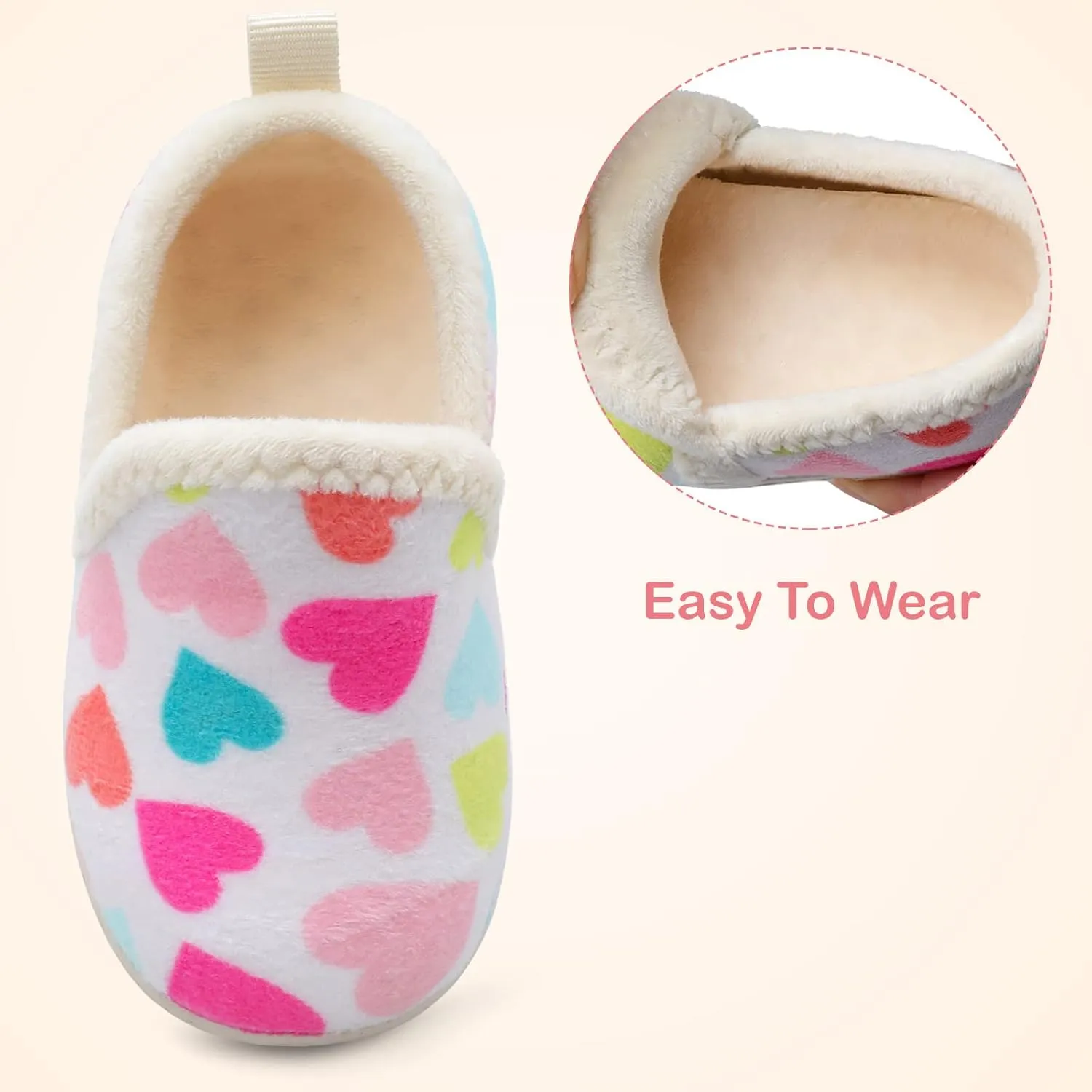 Lefflow Toddler Slippers Boys Girls House Shoes Slip on Baby Sock Shoes Lightweight Outdoor Walking Shoes