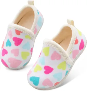 Lefflow Toddler Slippers Boys Girls House Shoes Slip on Baby Sock Shoes Lightweight Outdoor Walking Shoes