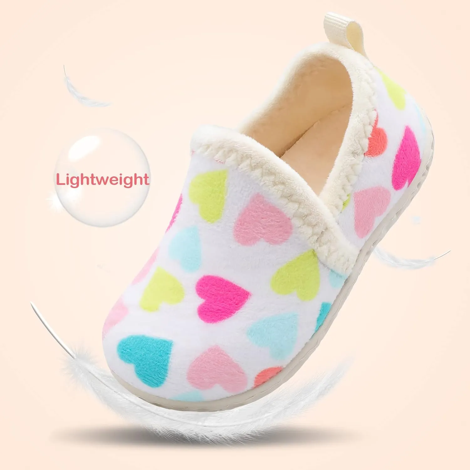 Lefflow Toddler Slippers Boys Girls House Shoes Slip on Baby Sock Shoes Lightweight Outdoor Walking Shoes