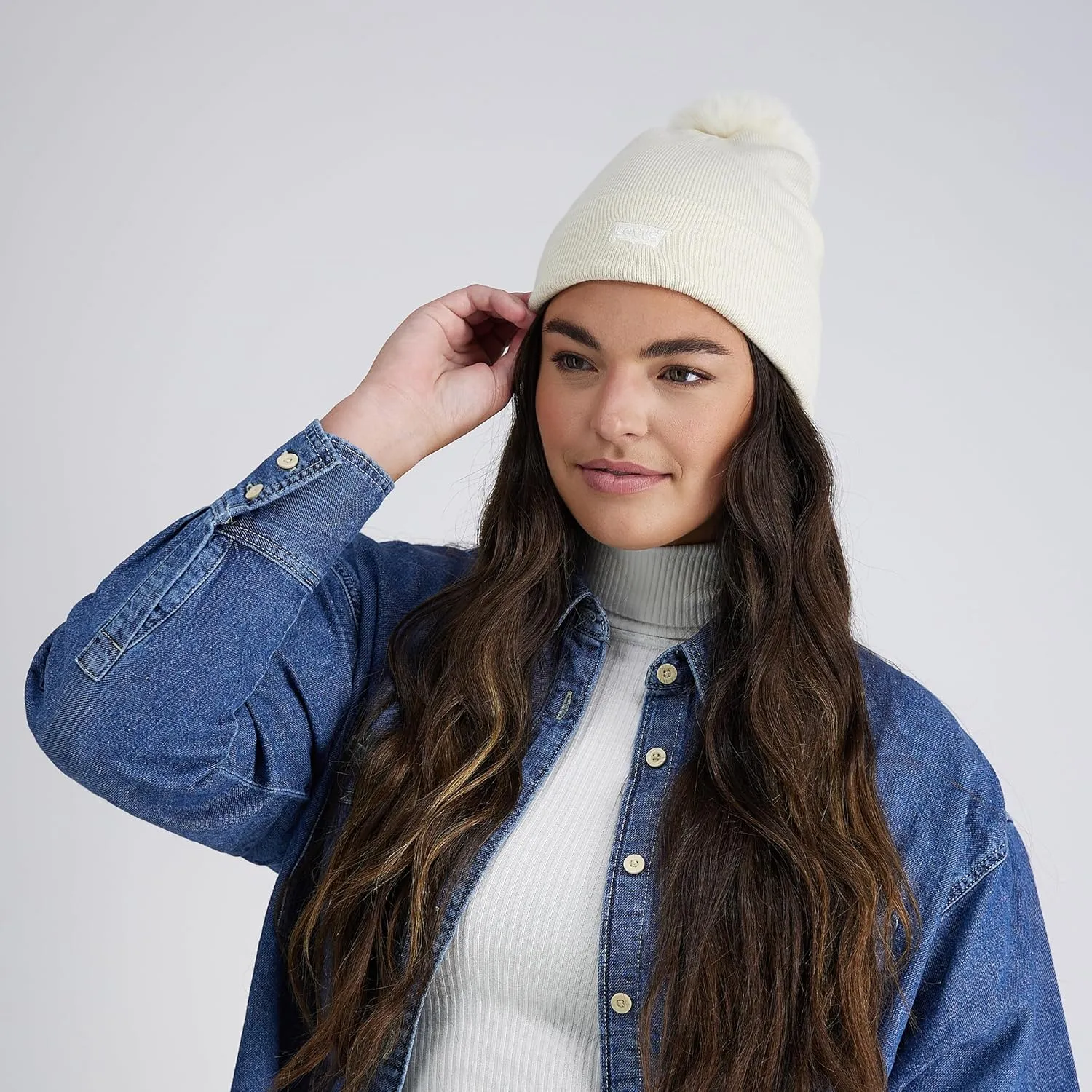 Levi's Women's Cuffed Beanie with Pom