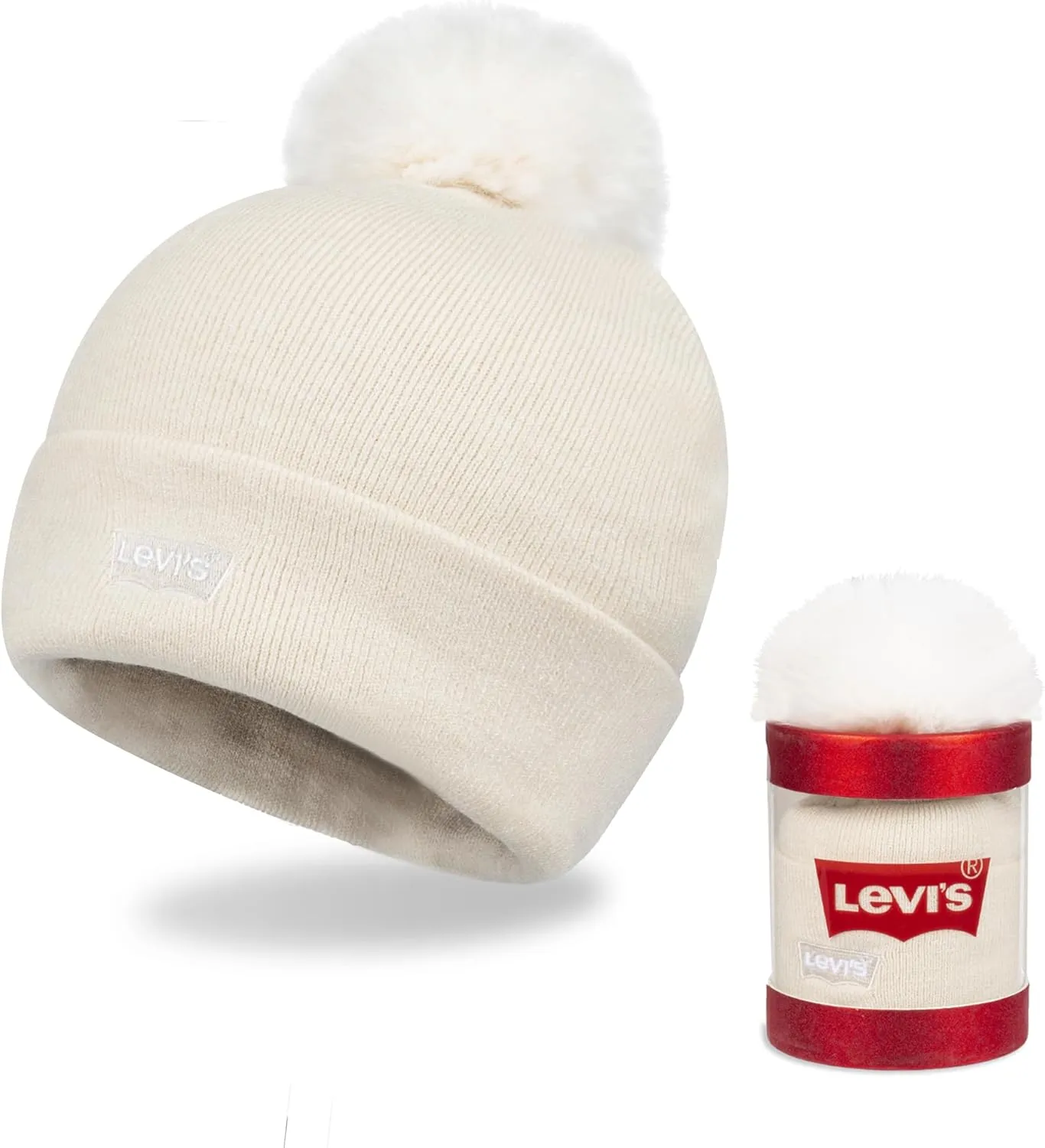 Levi's Women's Cuffed Beanie with Pom