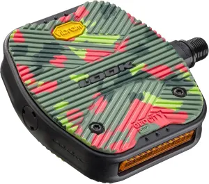 LOOK Cycle - Geo City Grip - MTB Bike Pedals - Flat Pedals - Slip-Proof Safety - Innovative Activ Grip Rubber - Premium High-Performance Urban Bike Pedal - Black