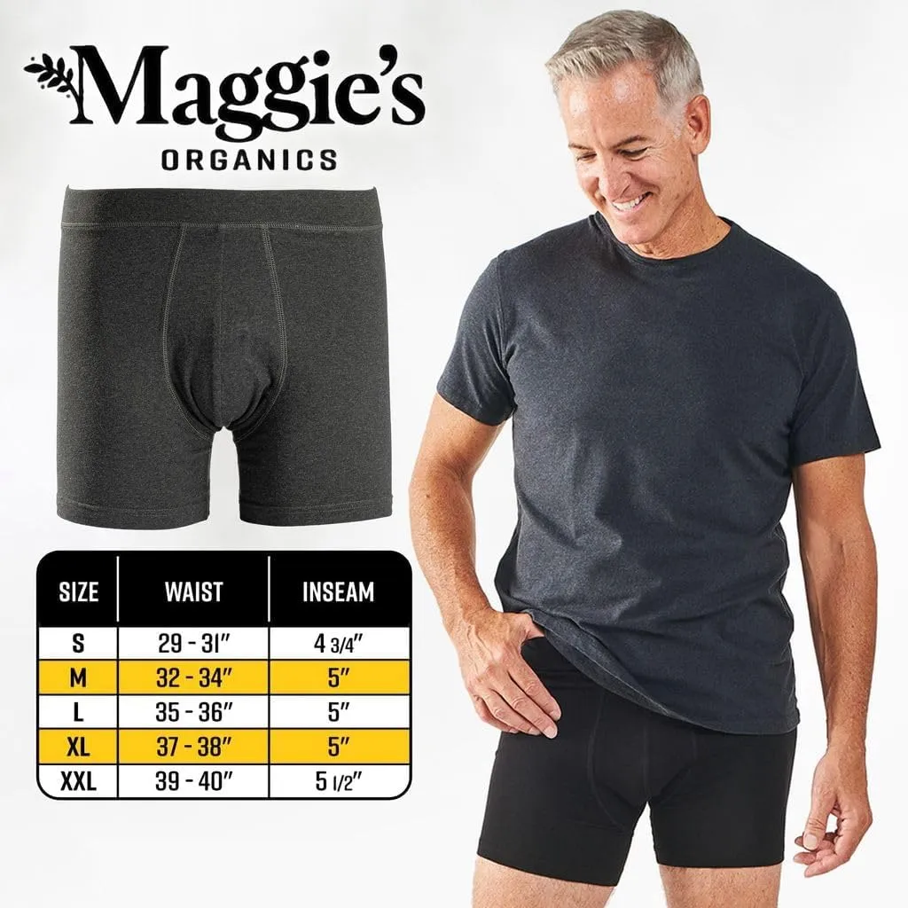 Maggie's Organic Men's Boxers - Premium Comfort with 95% Organic Cotton