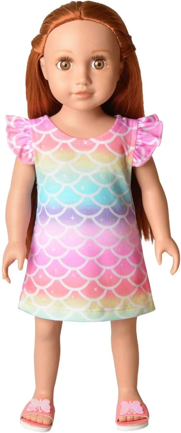 Matching Girls & 18" Dolls Nightgown Unicorn Nightdress Sleepwear Pajamas