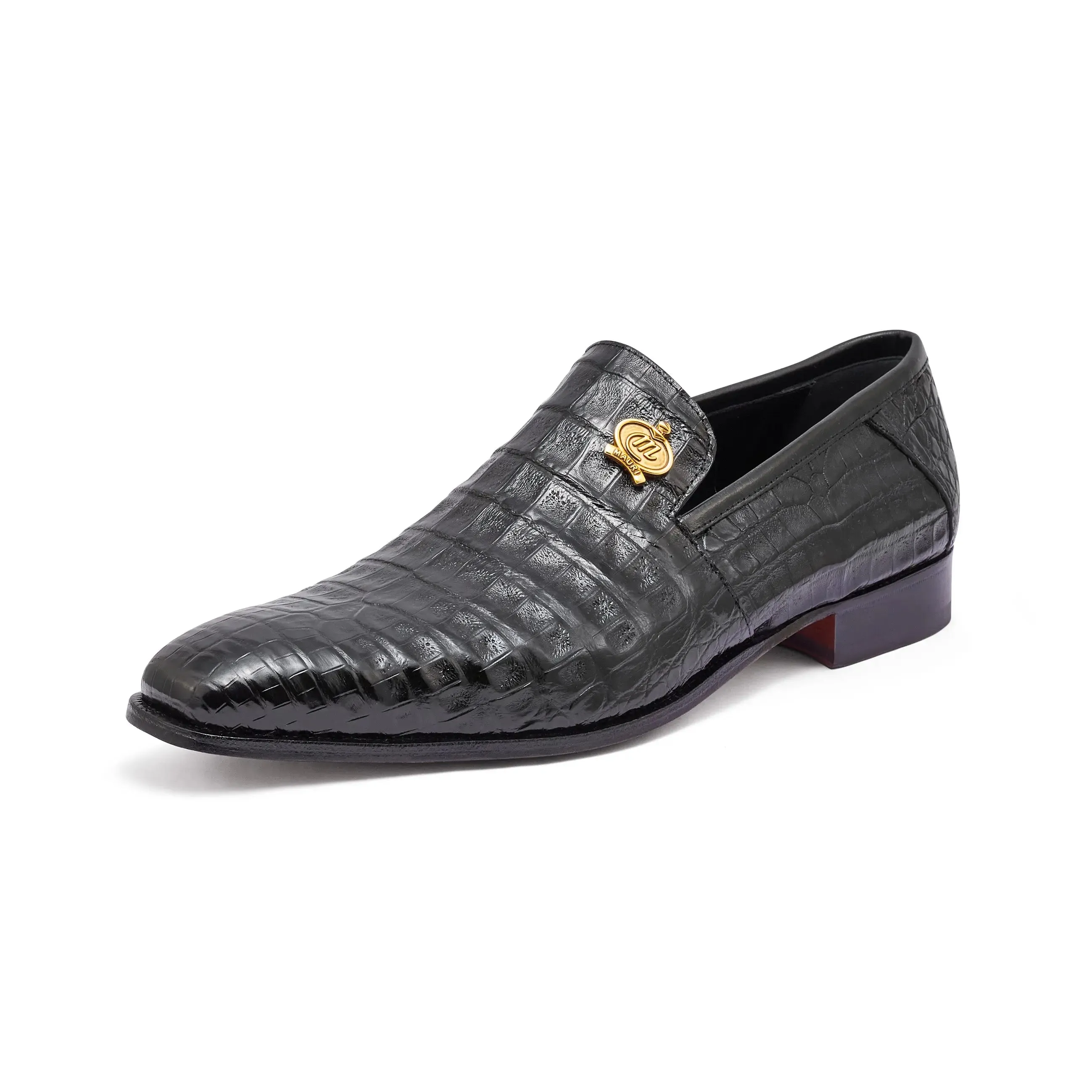 Mauri 4912 Black Genuine Alligator Loafers