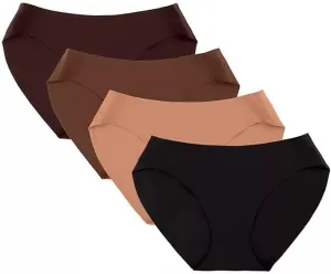 Member's Mark Ladies 4 Pack Hipsters (US, Alpha, X-Large, Regular, Regular, Black/Cork/French Roast/Deep Chocolate)