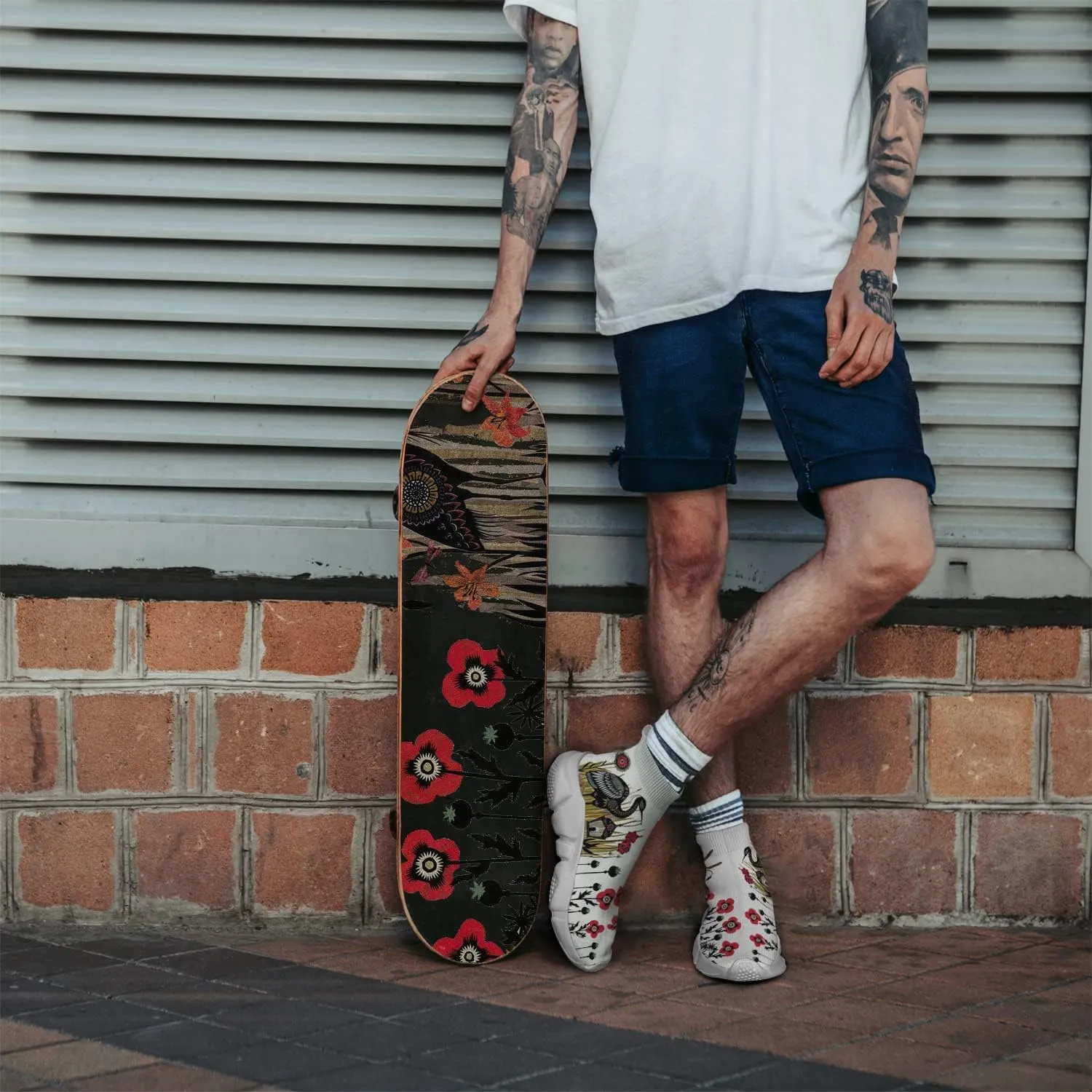 Men Women Slip-on Socks Sneakers Art Graffiti Painted Casual Shoes Tennis Running Shoes Plus Size 5-15