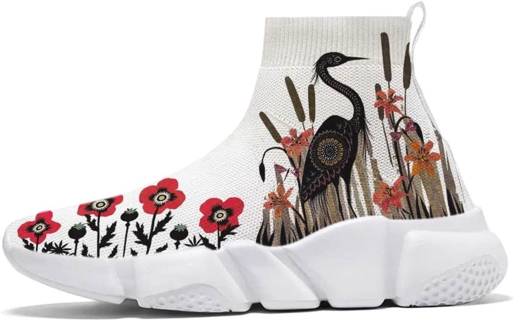 Men Women Slip-on Socks Sneakers Art Graffiti Painted Casual Shoes Tennis Running Shoes Plus Size 5-15
