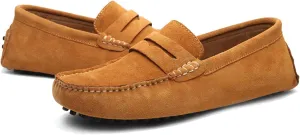 Men's Dress Loafers Slip On Casual Shoes Lightweight Soft Penny Loafers Suede Driving Boat Shoes Moccasins