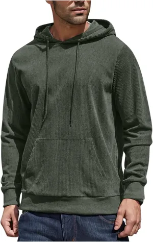 Mens Hoodies Casual Hooded Sweatshirts Training Long Sleeve Hoodie Warm Hoodies Solid Color Fall Pullover