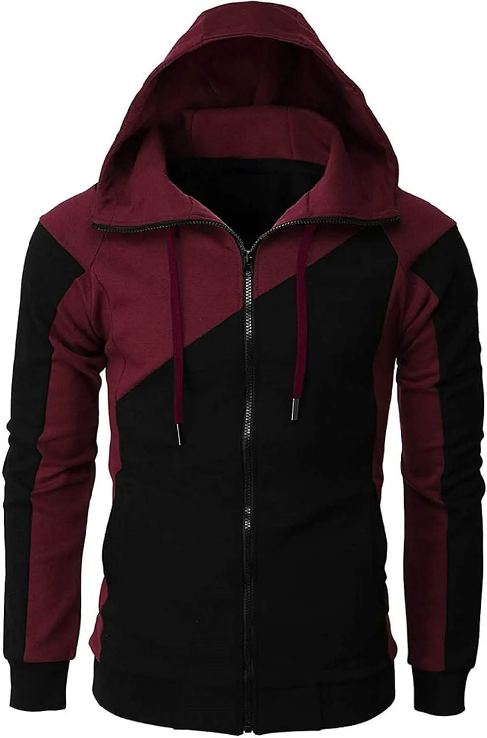Men's Hoodies Casual Hooded Sweatshirts Training Long Sleeve Hoodies Zip Up Hoodies Solid Color Fall Pullover