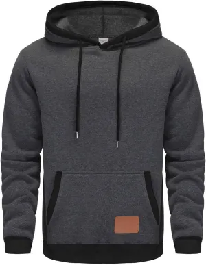 Men's Hoodies Sports Hooded Sweatshirts Training Long Sleeve Hoodies Winter Shirts Solid Color Fall Pullover