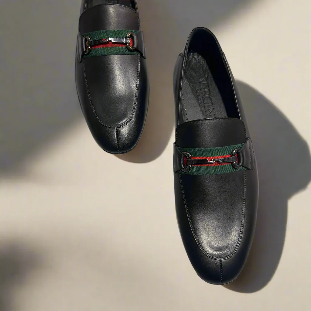 Men’s Leather Loafer with Horsebit Detail