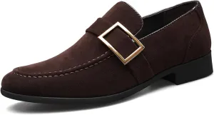 Men's Suede Leather Penny Loafers Slip On Casual Business Dress Shoes Classic Comfortable Driving Moccasins