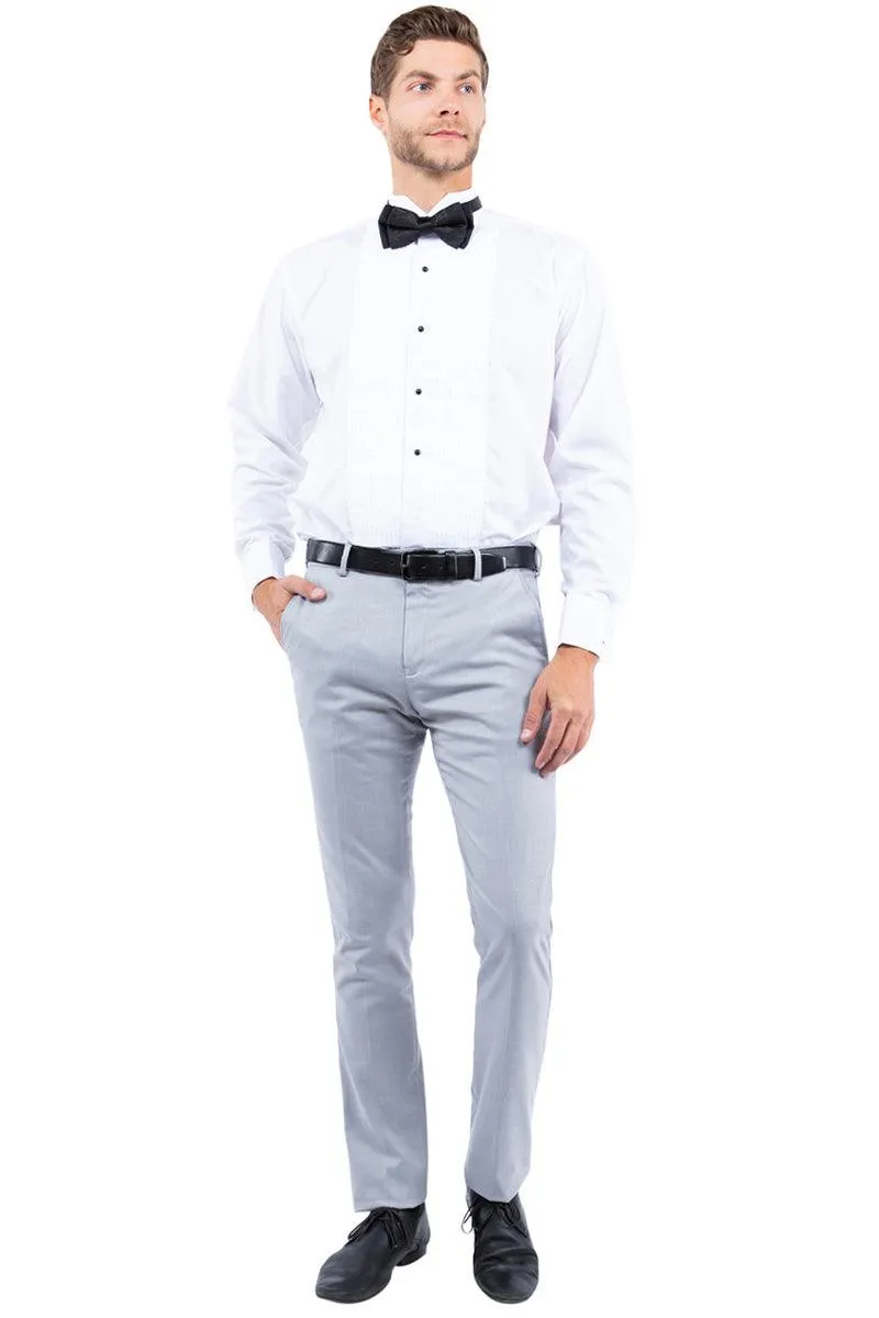 Men's Zegarie Modern Fit Flat Front Tuxedo Separates Pants in Light Grey