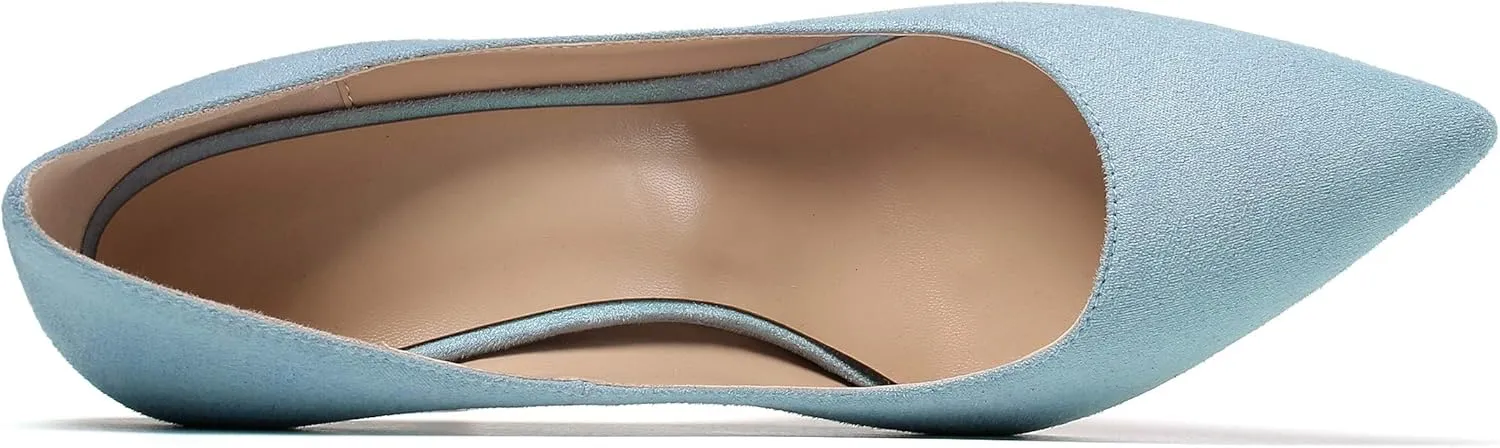Mettesally Stiletto High Heel Sexy Pumps for Women,Pointed, Closed Toe Classic Slip On Dress Pumps