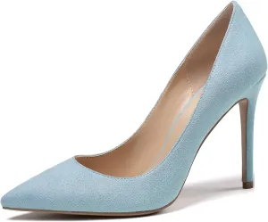 Mettesally Stiletto High Heel Sexy Pumps for Women,Pointed, Closed Toe Classic Slip On Dress Pumps