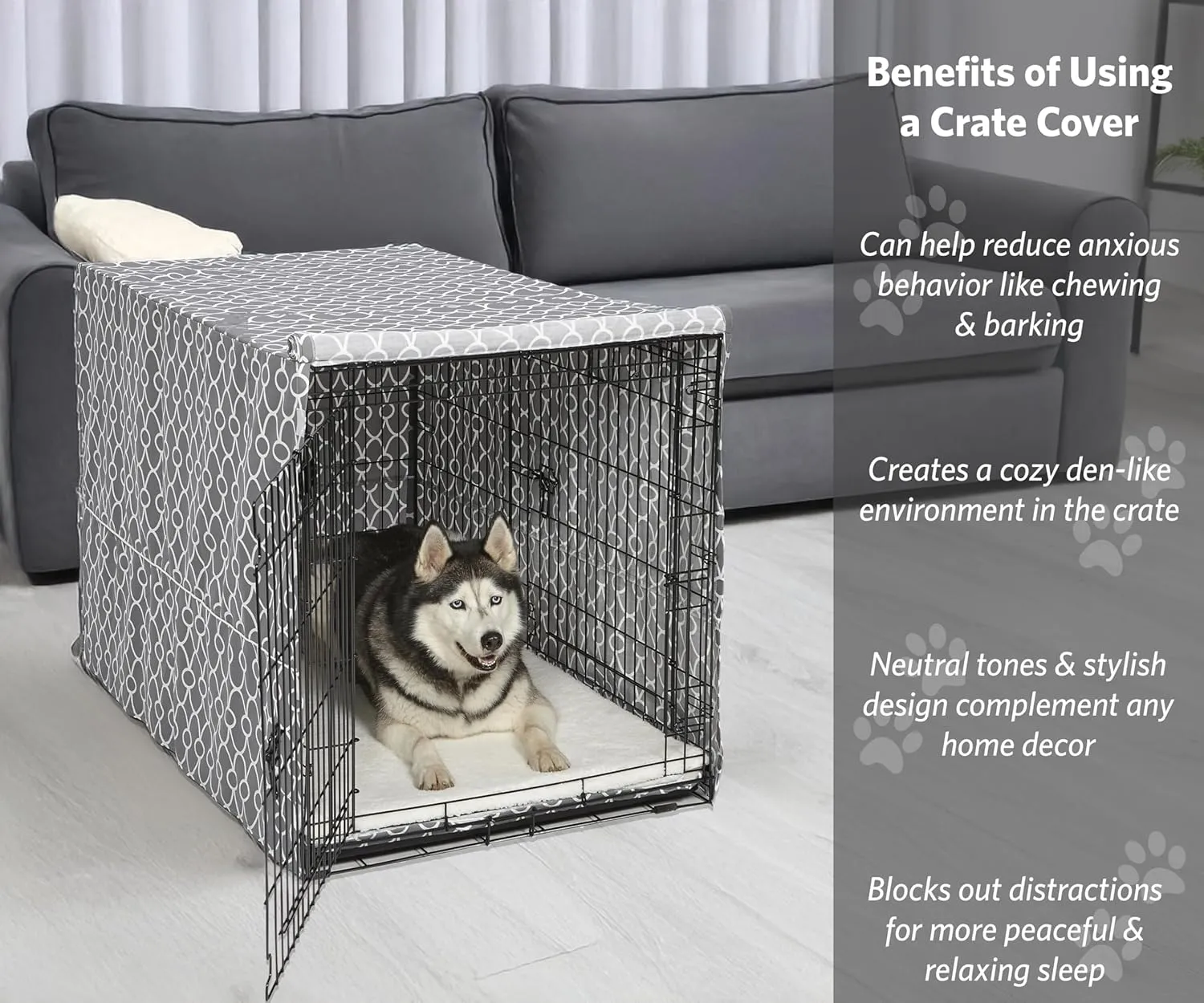 MidWest Homes for Pets Dog Crate Cover, Privacy Dog Crate Cover Fits Midwest Dog Crates, Machine Wash & Dry