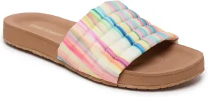 Minnetonka Heidi - Comfy Slides for Women Featuring Vibrant Fabric Print Design, Classic Slip-On Style, Contoured EVA Footbed, Rubber Outsole, and Fabric Upper