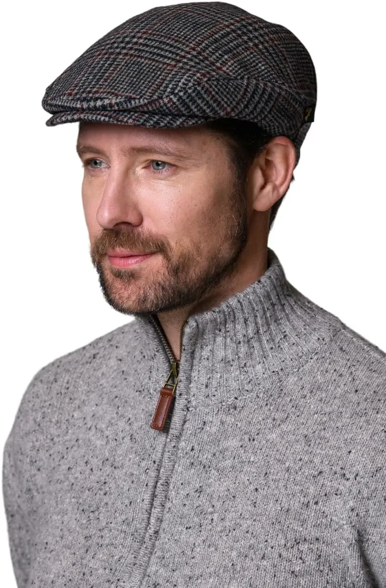 Mucros Weavers Kerry Cap, Irish Hat for Men, Herringbone Wool