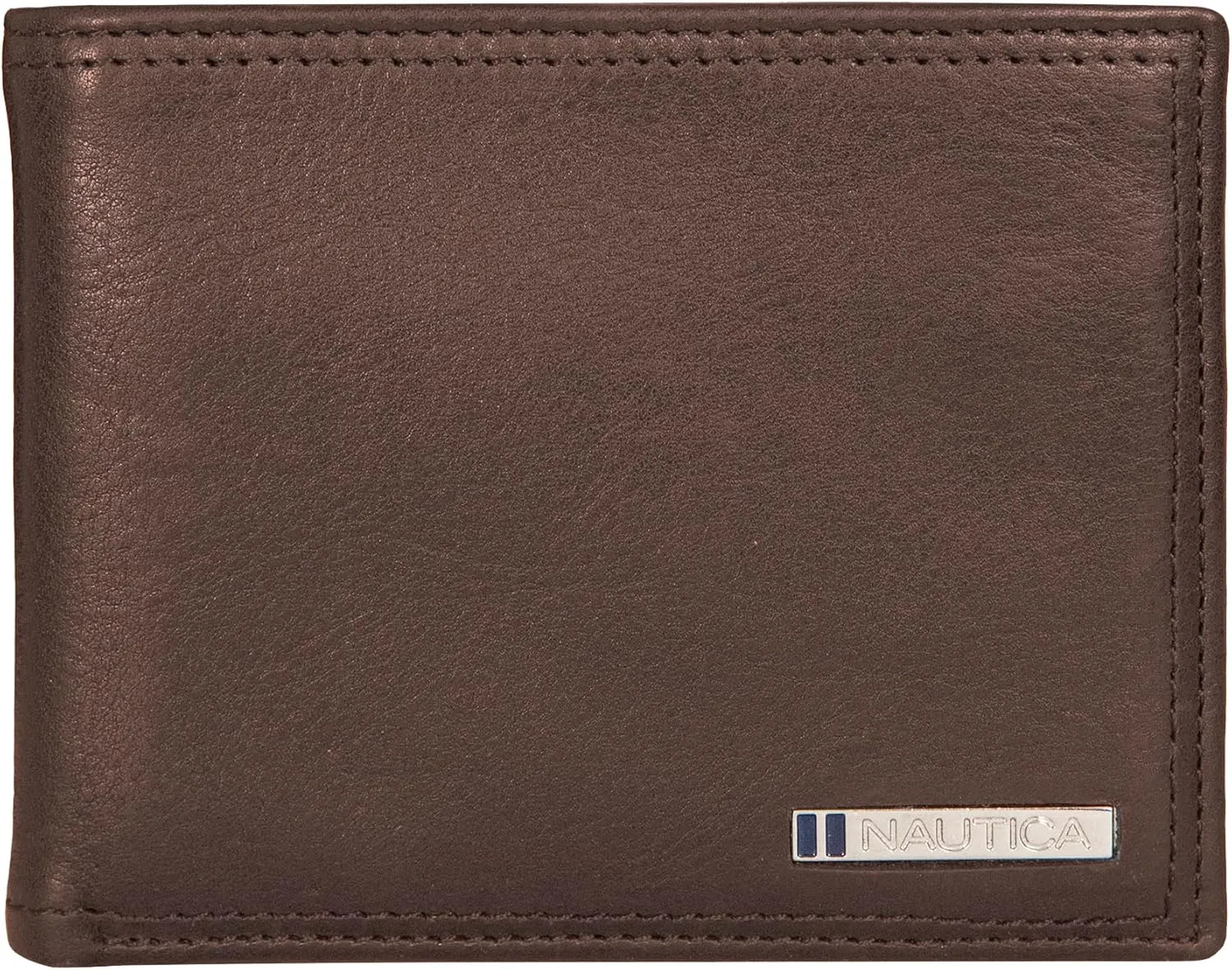 Nautica Men's Bifold Leather Wallet | RFID Blocking | ID Window | Card Slots | Organization | Durable | Stylish