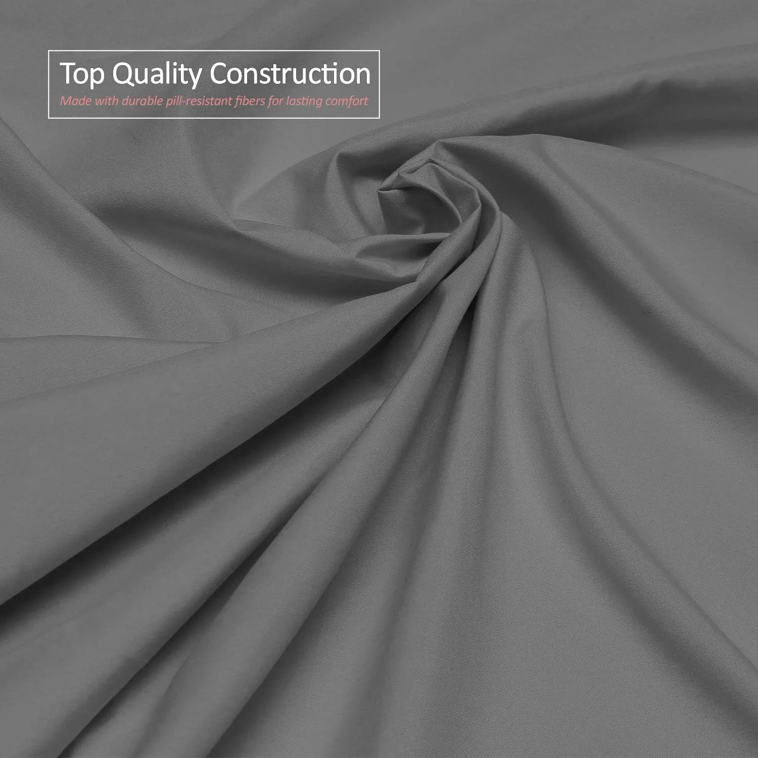 Nestl King Sheet Set - 6 PC Soft Microfiber Deep Pocket King Size Sheets Set - Shrinkage and Fade Resistant Bedding Sheets & Pillowcases - King, Dark Gray