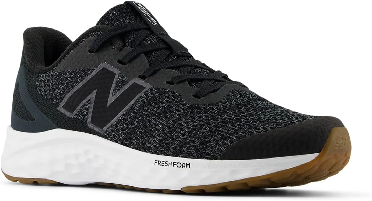 New Balance KIds Arishi Fresh Foam v4 Sneaker, BLACK/PHANTOM, 4.5 M Big Kid (8-12 Years)