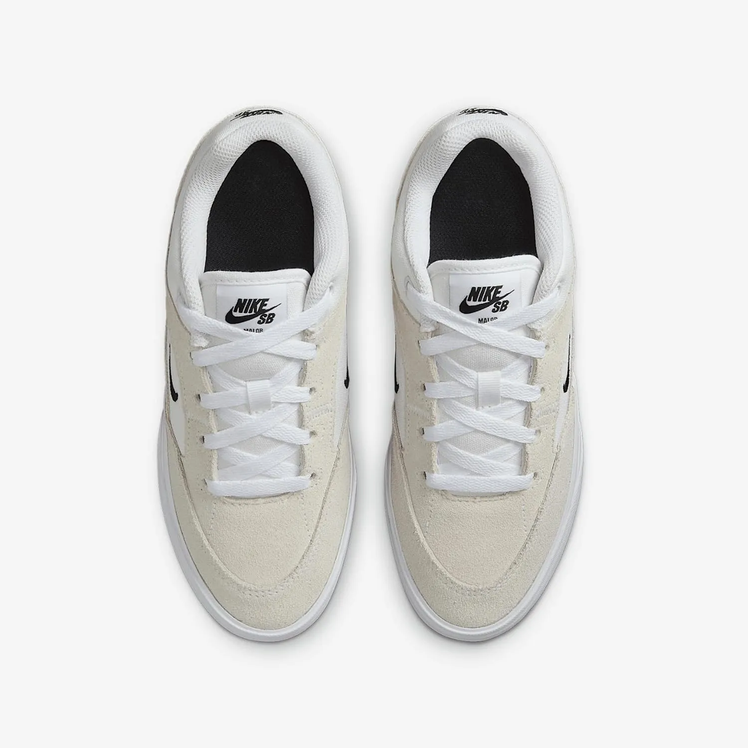 Nike SB Malor Big Kids' Skate Shoes (HF1205-101, White/Summit White/Gum Light Brown/Black)