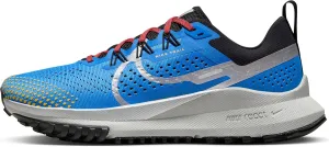 Nike Women's React Pegasus Trail 4 Running Shoes (Light Photo Blue/Track Red/Black/Metallic Silver, US Footwear Size System, Adult, Women, Numeric, Medium, 8)
