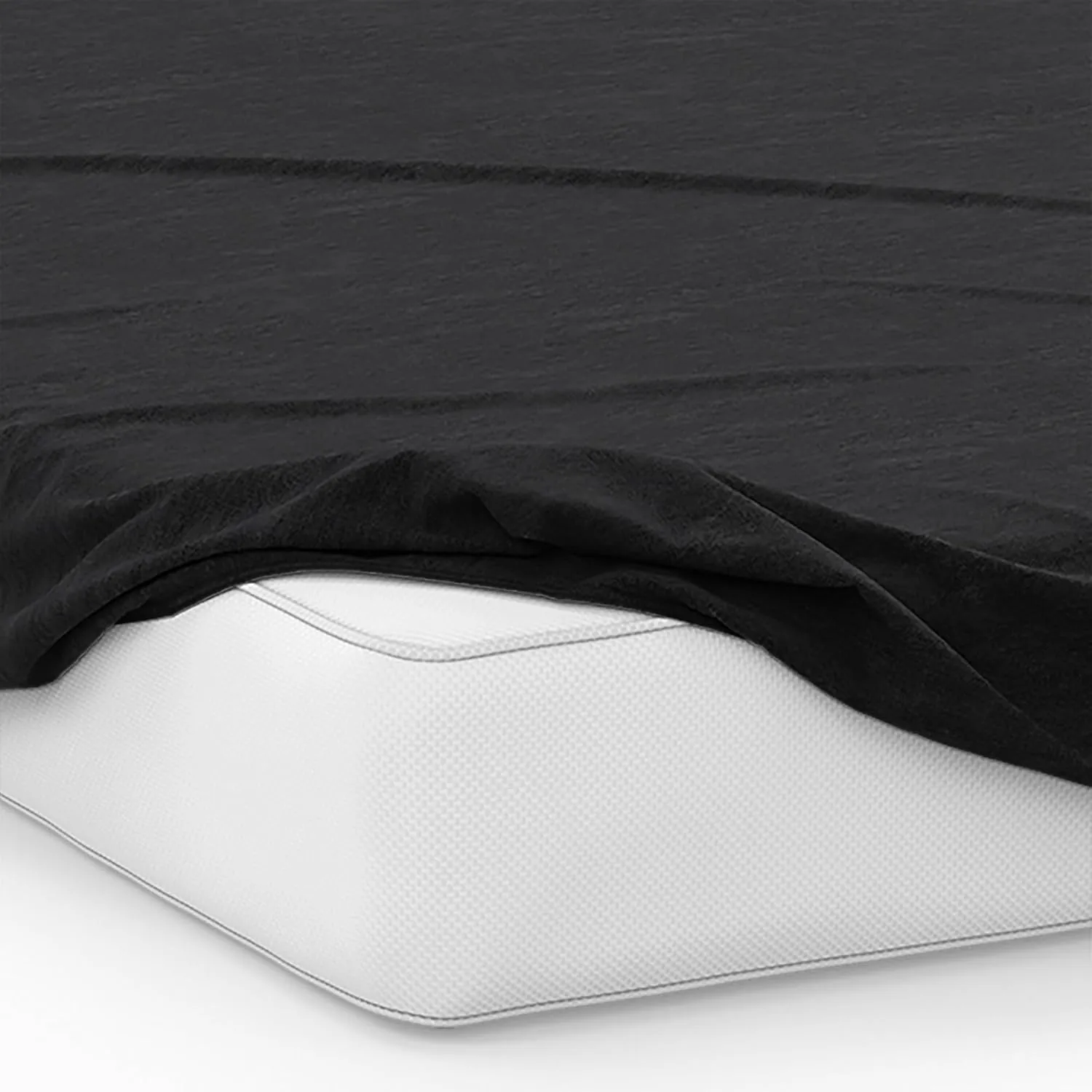 Northwest Ashford Home Essentials Bedding, 4 Piece King Size Sheet Set, Stretch Limo Black