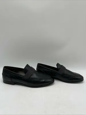 NWB Women’s Brunello Cucinelli Flat Leather Loafer Black Size 35.5