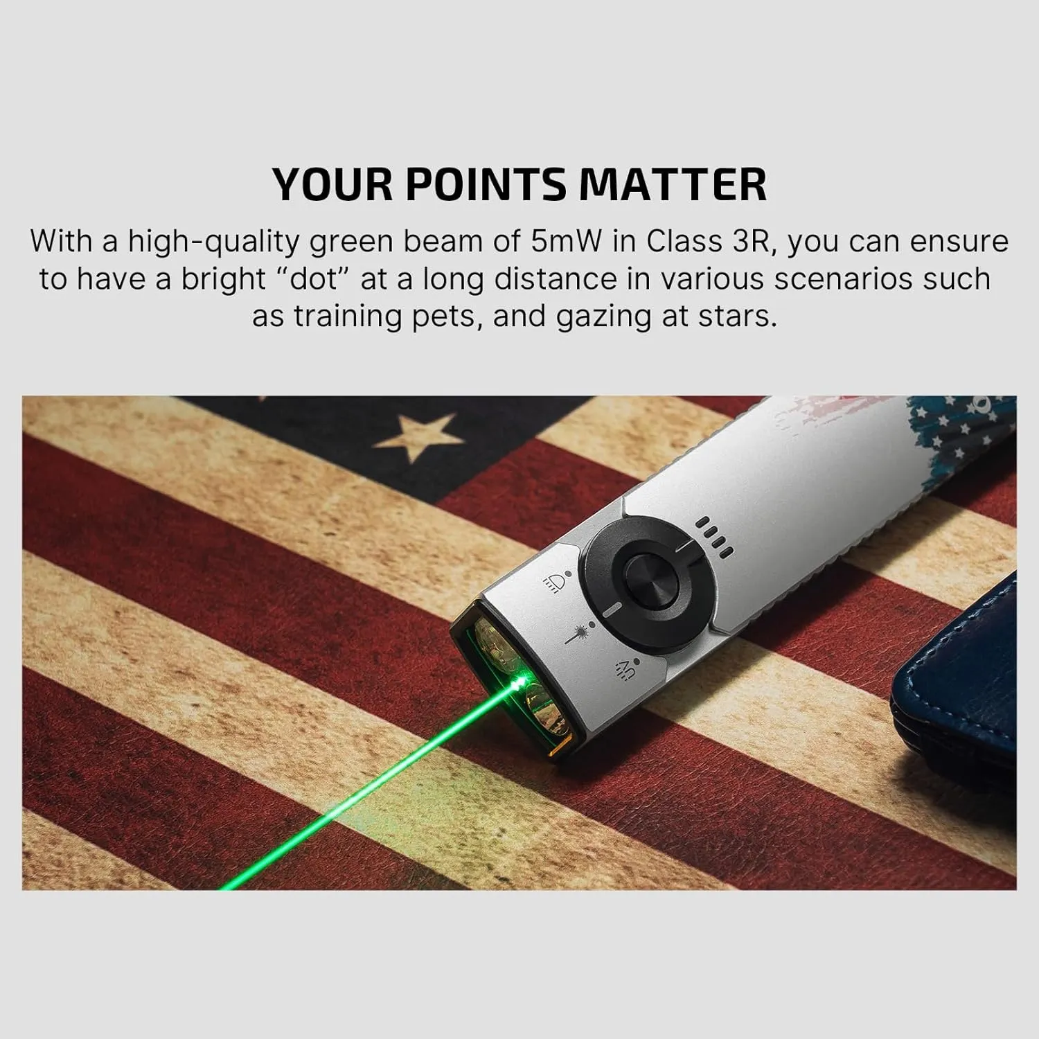 OLIGHT Arkfeld Pro Rechargeable EDC Flat Flashlight with Green Beam, UV and White LED Combo, 1300 Lumens Portable Pocket Lights, Triple Sources for Emergency Working (Stars & Stripes Edition CW)
