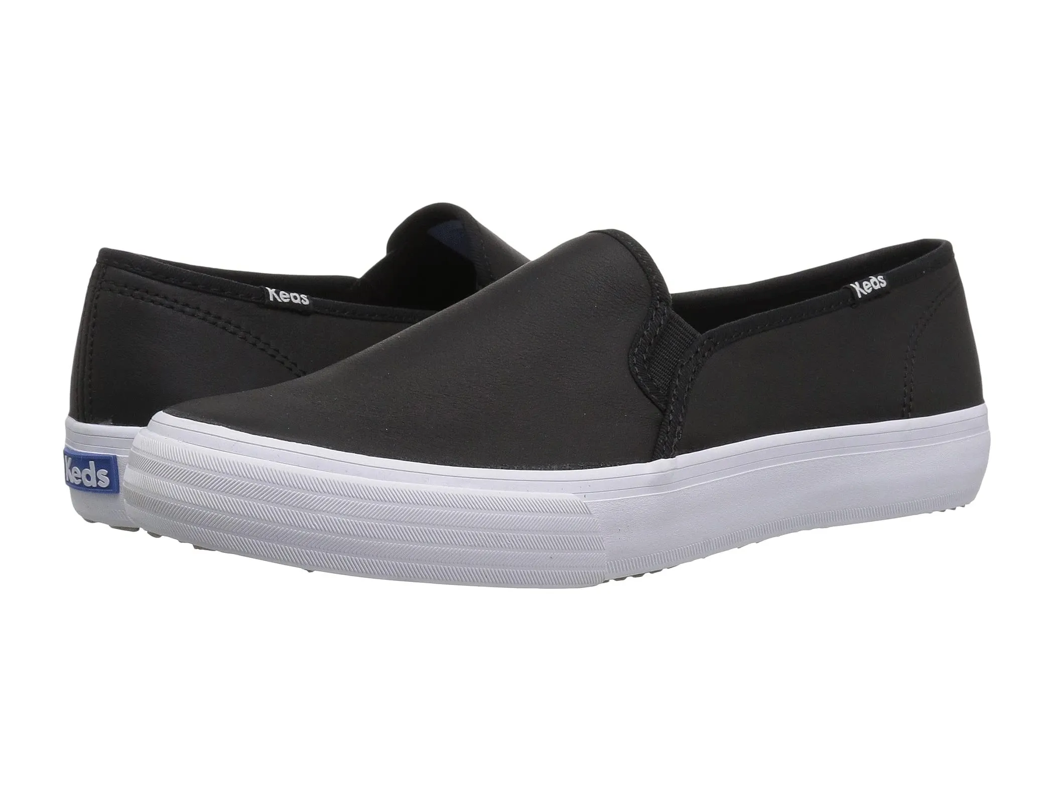 On Platform Stock-clearance Fashion Casual Decker Sneakers Leather Slip Act quickly Double Black Keds