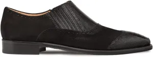 Ostrich/Suede Gored Slip On Black / 11 ½ / Medium