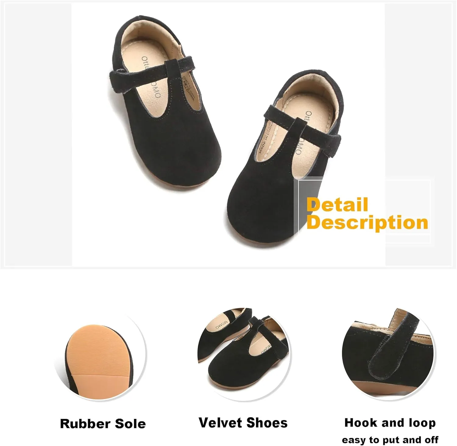 Otter MOMO Toddler/Little Girls Mary Jane Slip-on School Uniform Party Dress Shoes