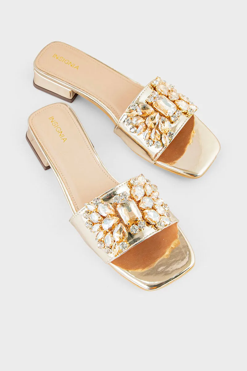 Party Wear Slip On IP0053-Golden