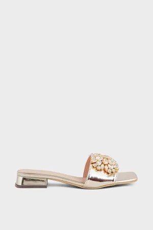 Party Wear Slip On IP0053-Golden