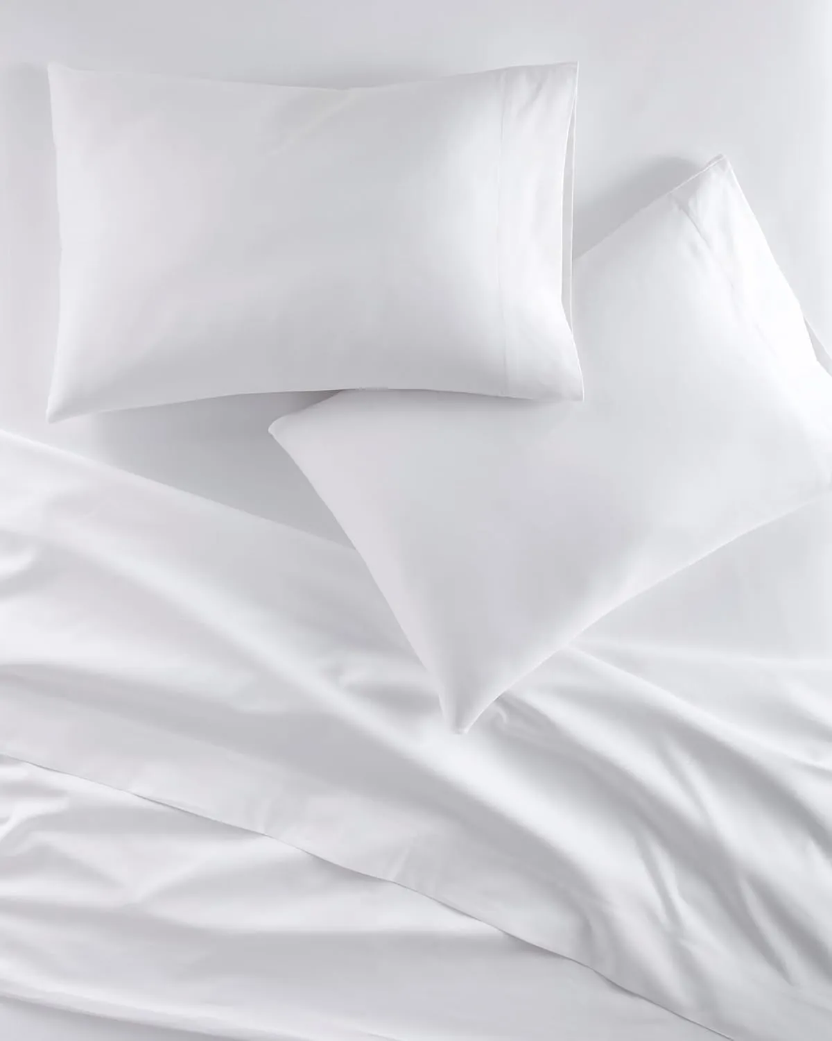 Peacock Alley Emily Sheet Sets - 100% Egyptian Cotton, 500 Thread Count Sateen Sheets for All Seasons - Dream at Home Collection - King, White