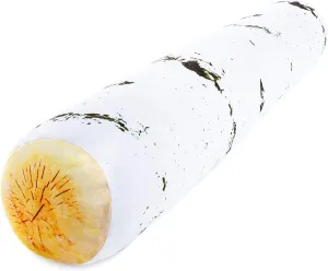 PILLOWY Log Birch Microbead Body Pillow - Straight Long Pillows for Comfort or Use During Pregnancy- Spandex 85% / Nylon 15% - Spongy Cooling Hypoallergenic Outer Fabric - 50" X 8" - Side Sleepers