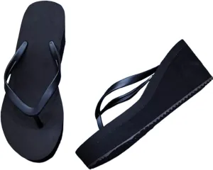 Platform flip flops for women,Wedges Platform Sandals Slip on Platform Flip-Flops, Summer Beach Nonslip Comfort Casual Thong Sandal